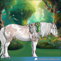 Horse Color:Platinum White Spotted Silver Sable Champagne Splash 