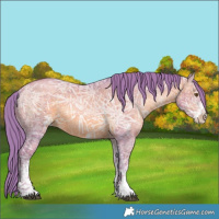 Horse Color:Watercolor White Spotted Brown Ice Pearl 