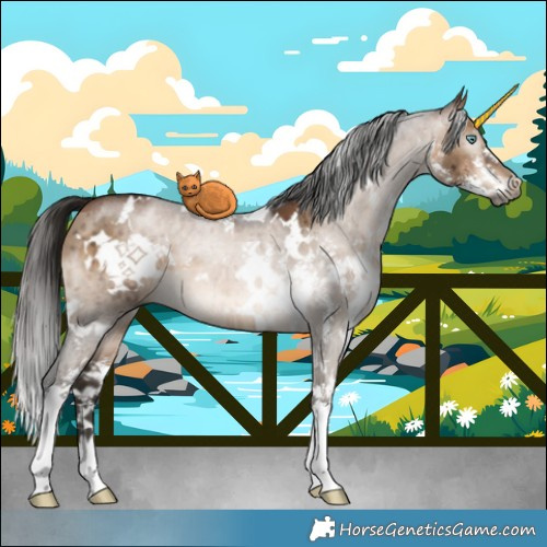 Horse Color:Gray White Spotted Brown Pearl Dun Sabino Brindle