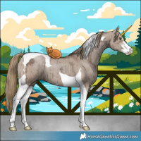 Horse Color:Liver Red Dun Ice Sabino Tobiano Brindle 