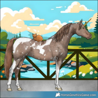 Horse Color:White Spotted Liver Red Dun Ice Tobiano 