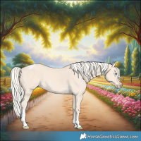 Horse Color:Cremello Tobiano