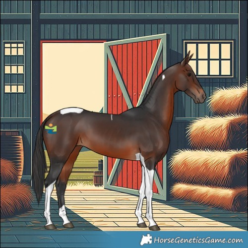 Horse Color:Brown Tobiano 