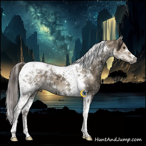 Horse Color:Liver Red Dun Ice Tobiano 