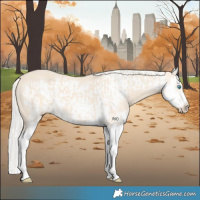Horse Color:Cremello Splash  and Cremello Splash Frame 