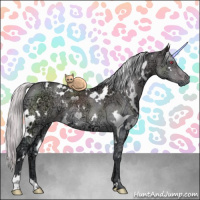 Horse Color:White Spotted Silver Grullo Chinchilla Ice 