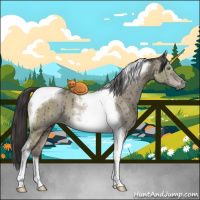 Horse Color:Smoky Grullo Ice Mushroom Tobiano Brindle