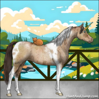 Horse Color:Gray Brown Ice Pearl Dun Tobiano Brindle 