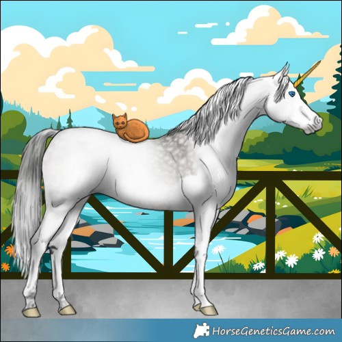Horse Color:Gray Platinum Brown Pearl Dun Splash