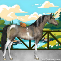 Horse Color:Gray Brown Ice Dun Tobiano Brindle 