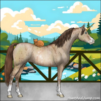 Horse Color:Brown Pearl Dun Sabino Brindle 