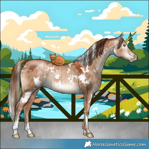 Horse Color:Gray White Spotted Gold Champagne Dun Brindle 