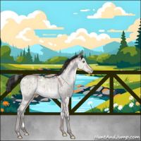 Horse Color:Platinum White Spotted Sable Champagne Dun Brindle