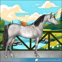 Horse Color:Platinum White Spotted Sable Champagne Dun Brindle 