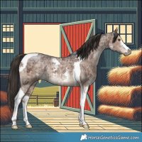 Horse Color:Liver Red Dun Ice Sabino Tobiano Brindle 