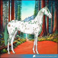 Horse Color:Watercolor Liver Red Onyx Appaloosa 