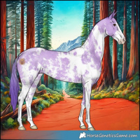 Horse Color:Watercolor White Spotted Classic Champagne Sabino 