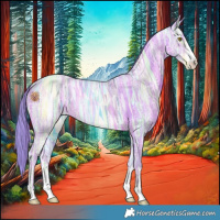 Horse Color:Watercolor Gold Champagne Ice Rabicano 