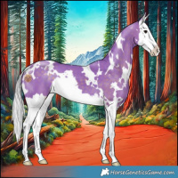 Horse Color:Watercolor White Spotted Silver Black Splash 