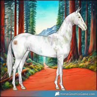 Horse Color:Watercolor White Spotted Silver Classic Champagne Ice