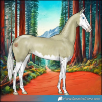 Horse Color:Watercolor Gold Cream Champagne Splash 