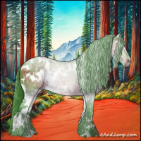 Horse Color:Watercolor White Spotted Brown Ice