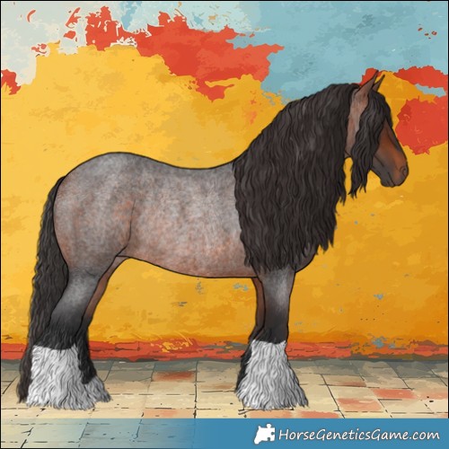 Horse Color:Bay Roan Rabicano 