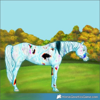 Horse Color:Thunderstruck Cremello Ice Tobiano 