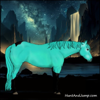 Horse Color:Gray Watercolor Black Tobiano 