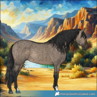 Horse Color:Brown Dun Brindle 