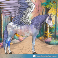 Horse Color:Watercolor Bay Dun Sabino Appaloosa Brindle 