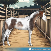Horse Color:Bay Splash Tobiano Rabicano 