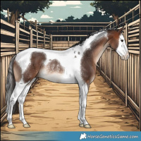 Horse Color:Bay Splash Tobiano Rabicano