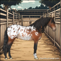 Horse Color:Brown Roan Appaloosa Rabicano 
