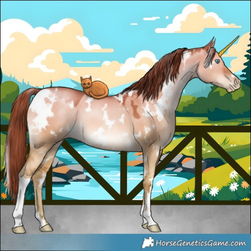 Horse Color:White Spotted Liver Red Dun Pearl 