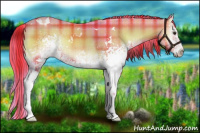 Horse Color:Watercolor Plaid  White Spotted Liver Red Onyx 