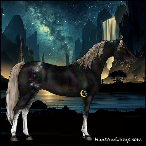 Horse Color:White Spotted Midnight Liver Chestnut Ice 