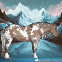 Horse Color:White Spotted Liver Red Dun Mushroom