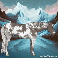 Horse Color:White Spotted Silver Black Mushroom 