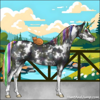 Horse Color:Painted White Spotted Midnight Silver Grullo Chinchilla Ice Onyx Sabino Brindle
