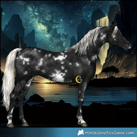 Horse Color:White Spotted Liver Chestnut Ice Mushroom 