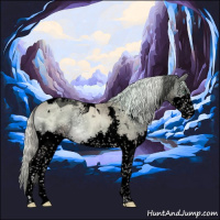 Horse Color:Void Watercolor Cremello Onyx Splash Tobiano 