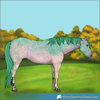 Horse Color:Watercolor Brown Ice Tobiano 