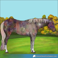 Horse Color:Nacre Silver Smoky Black Ice Tobiano 