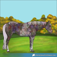 Horse Color:Nacre Silver Smoky Black Ice Tobiano 