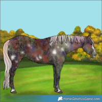 Horse Color:Nacre White Spotted Silver Smoky Black Ice Frame 