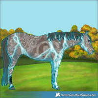 Horse Color:Void Thunderstruck Liver Chestnut Ice Sabino 