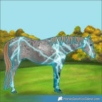 Horse Color:Void Thunderstruck Liver Chestnut Ice Tobiano 