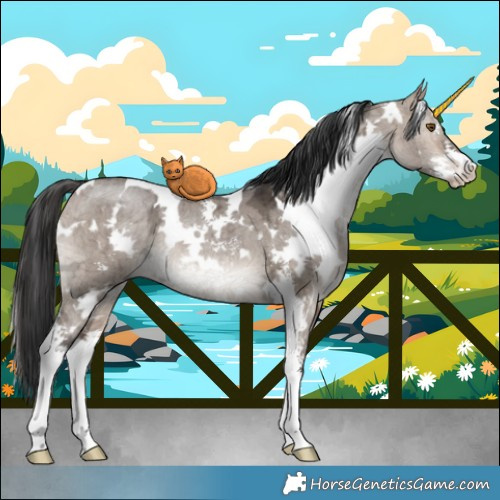 Horse Color:White Spotted Brown Ice Dun Sabino Brindle