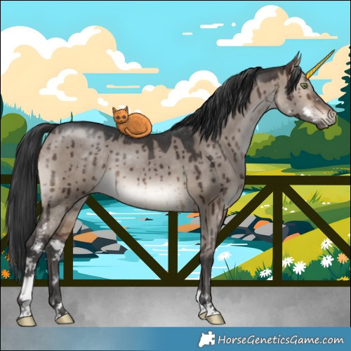 Horse Color:Brown Dun Sabino Brindle 